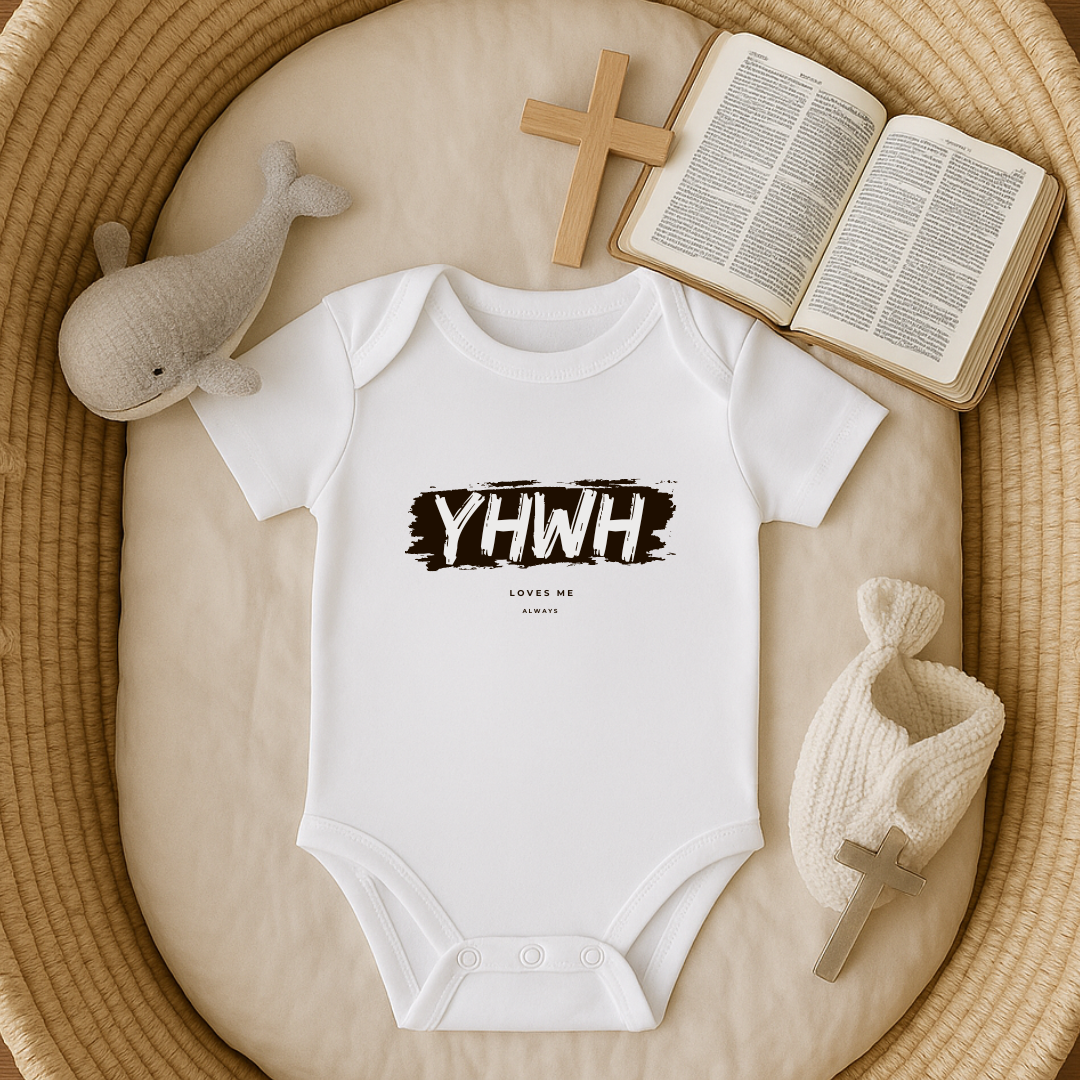 YHWH Loves Me ALways Baby Onesie