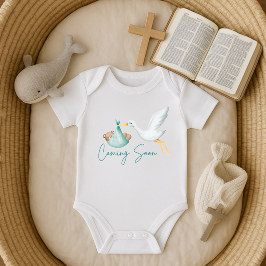 Sage Coming Soon - Cute Stork & Teddy