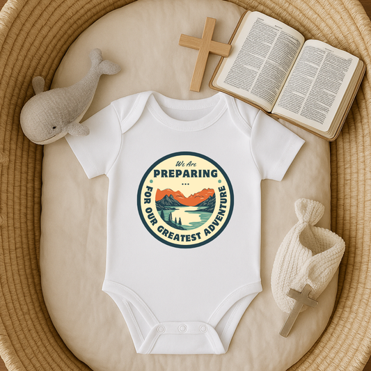 Preparing for Our Greatest Adventure Onesie