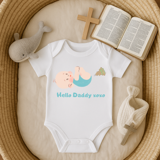 Funny Blue Hello Daddy baby Fart