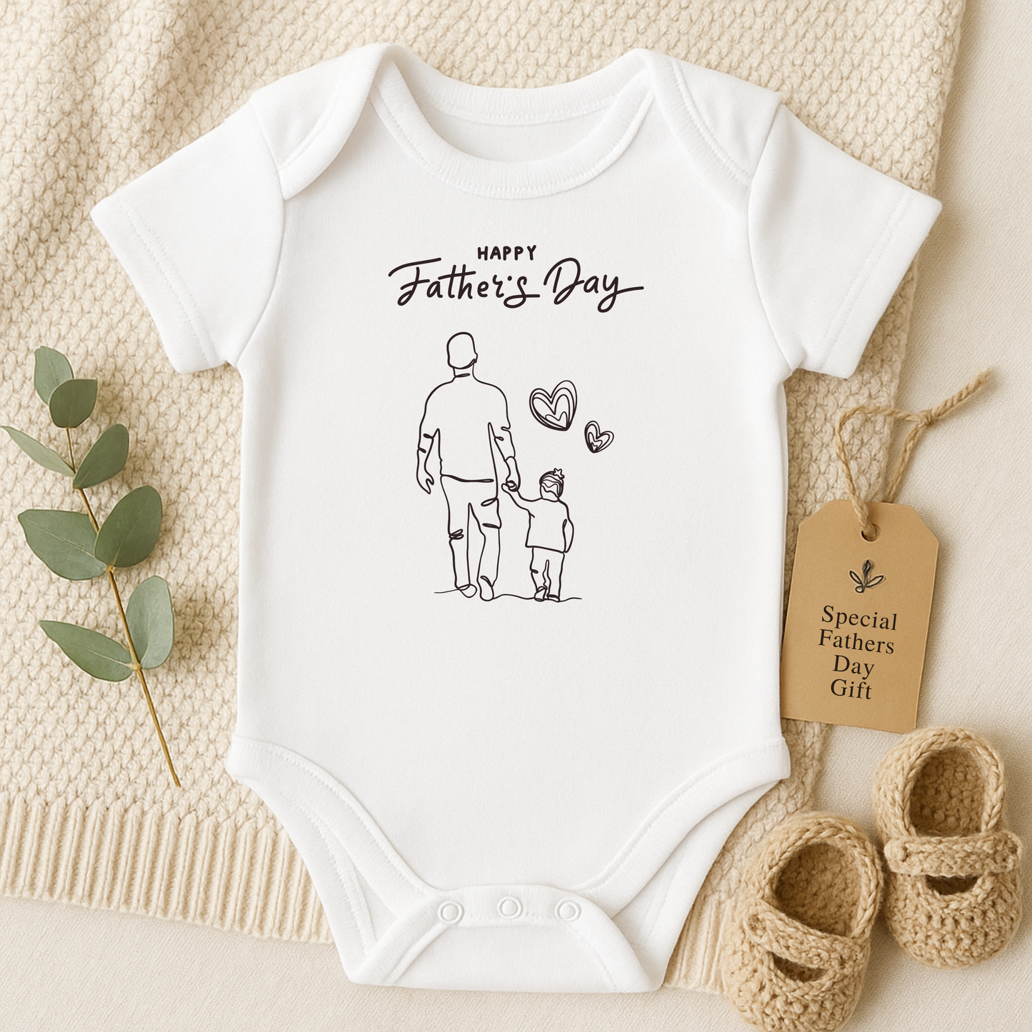 Happy Fathers Day Father & Child Onesie